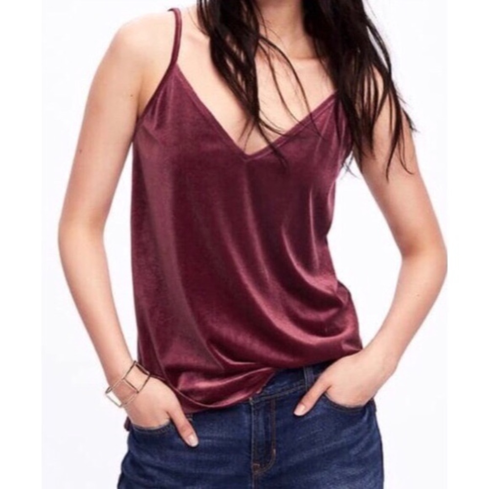 Velvet Tank Top - Maroon